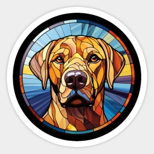 Stained Glass Labrador Retriever Dog Sticker